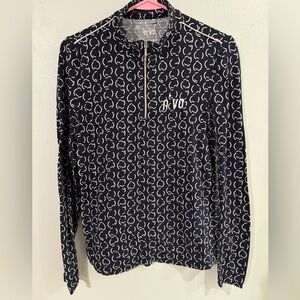 NIVO Womens Golf / Pickleball 1/4 zip patterned, mesh-Long Sleeve  Size SP